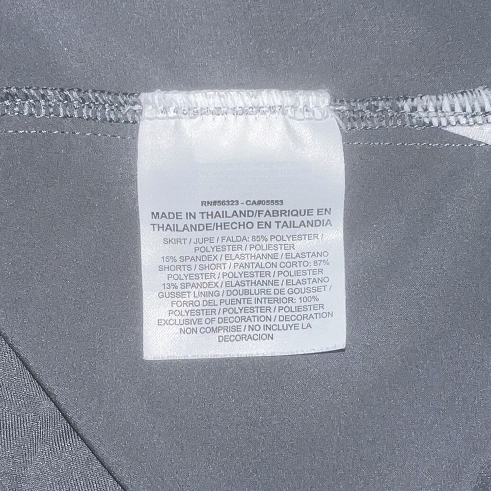 Nike Tennis Skirt Skort Womens Size Medium Gray Dri Fit Athletic Activewear - Picture 9 of 9